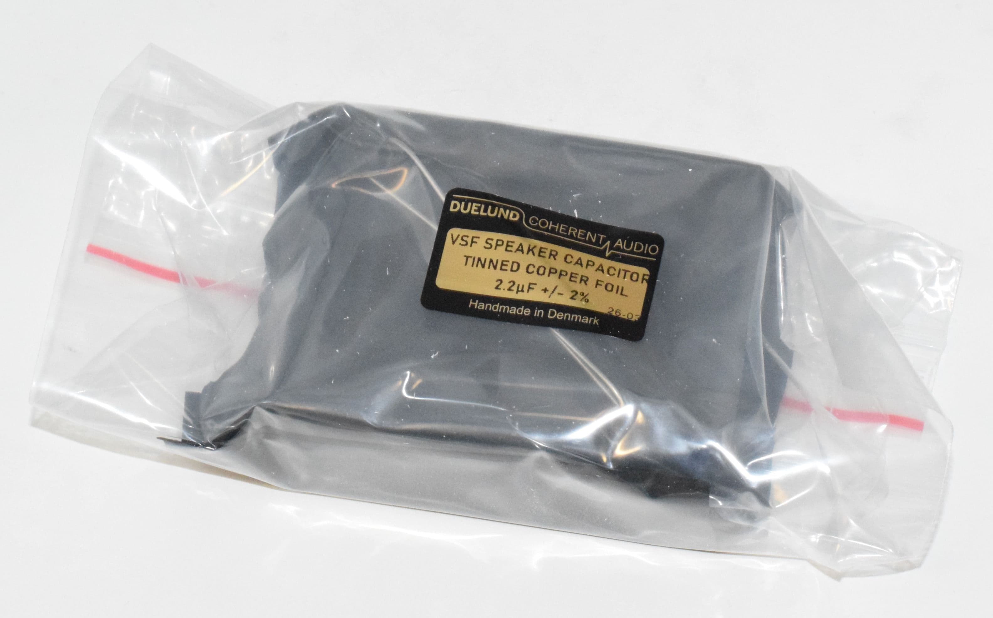 Duelund 2.2uf Black Series Tinned Copper Foil (Cu/Sn) VSF Speaker Capacitor