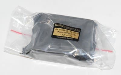 Duelund 2.2uf Black Series Tinned Copper Foil (Cu/Sn) VSF Speaker Capacitor