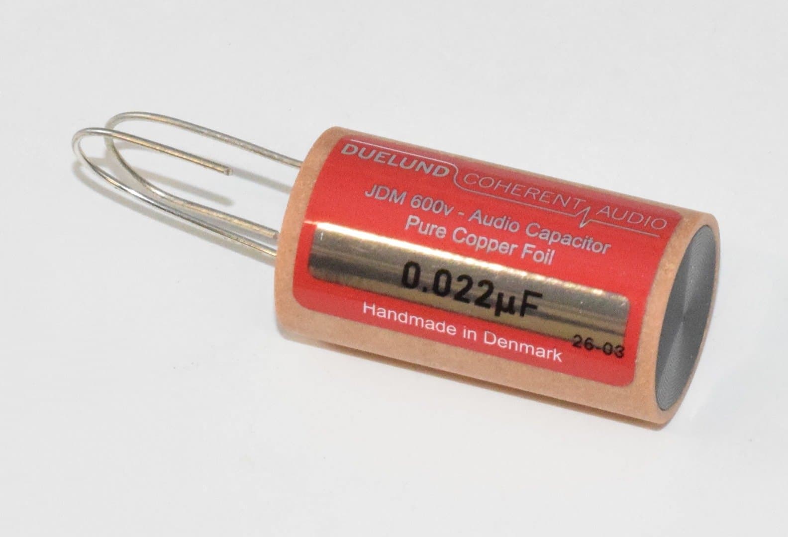 0.022uF Duelund JDM 600V Pure Copper Foil Audio Capacitor