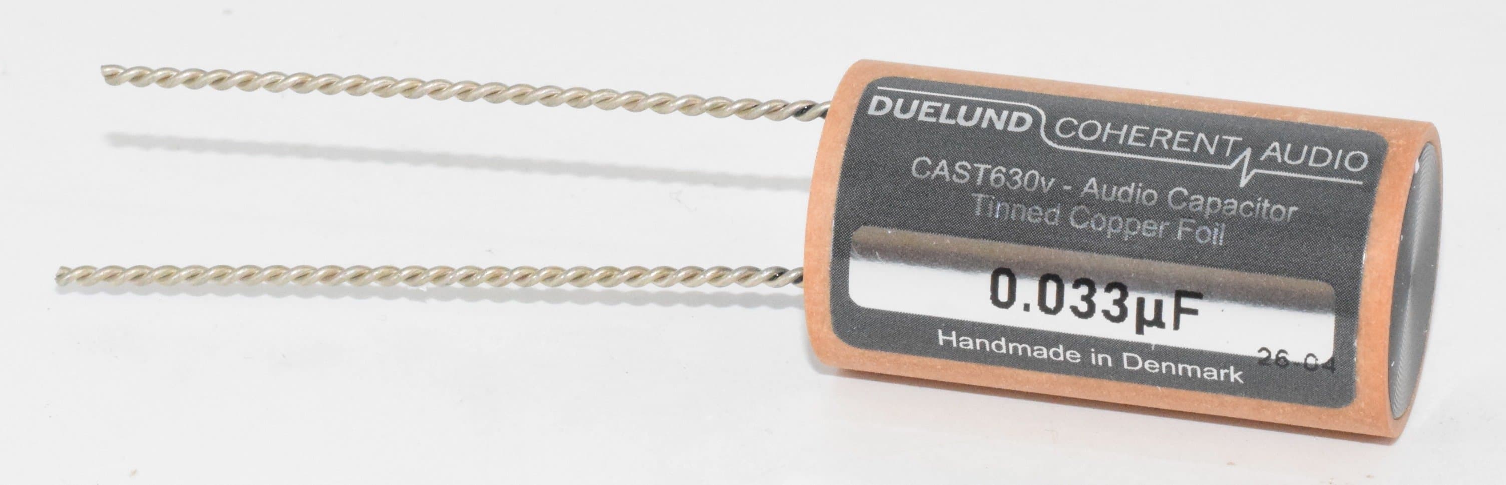 0.033uF Duelund CAST Tinned Copper Foil Audio Capacitor