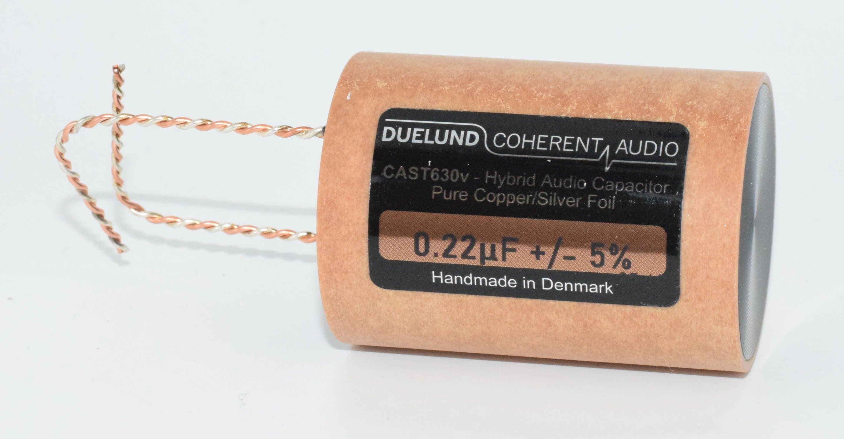 0.22uF Duelund CAST 630V Pure Copper / Silver Foil Hybrid Audio Capacitor