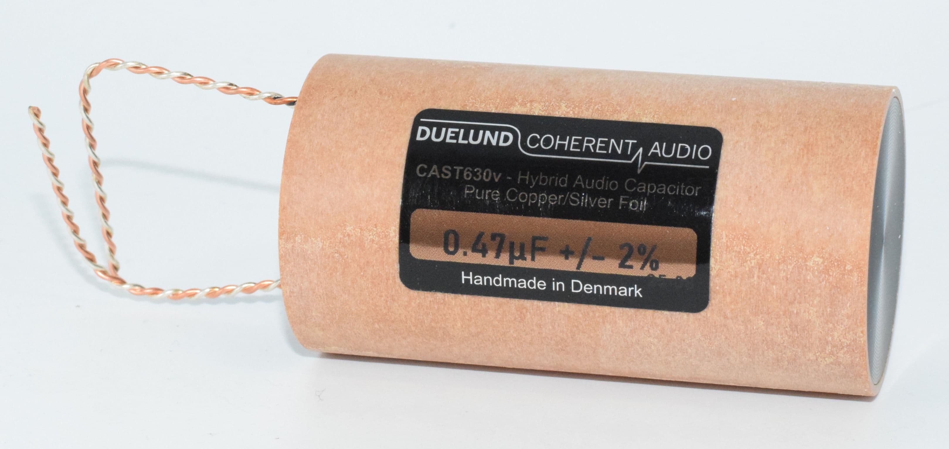 0.47uF Duelund CAST 630V Pure Copper / Silver Foil Hybrid Audio Capacitor