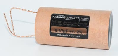 0.47uF Duelund CAST 630V Pure Copper / Silver Foil Hybrid Audio Capacitor