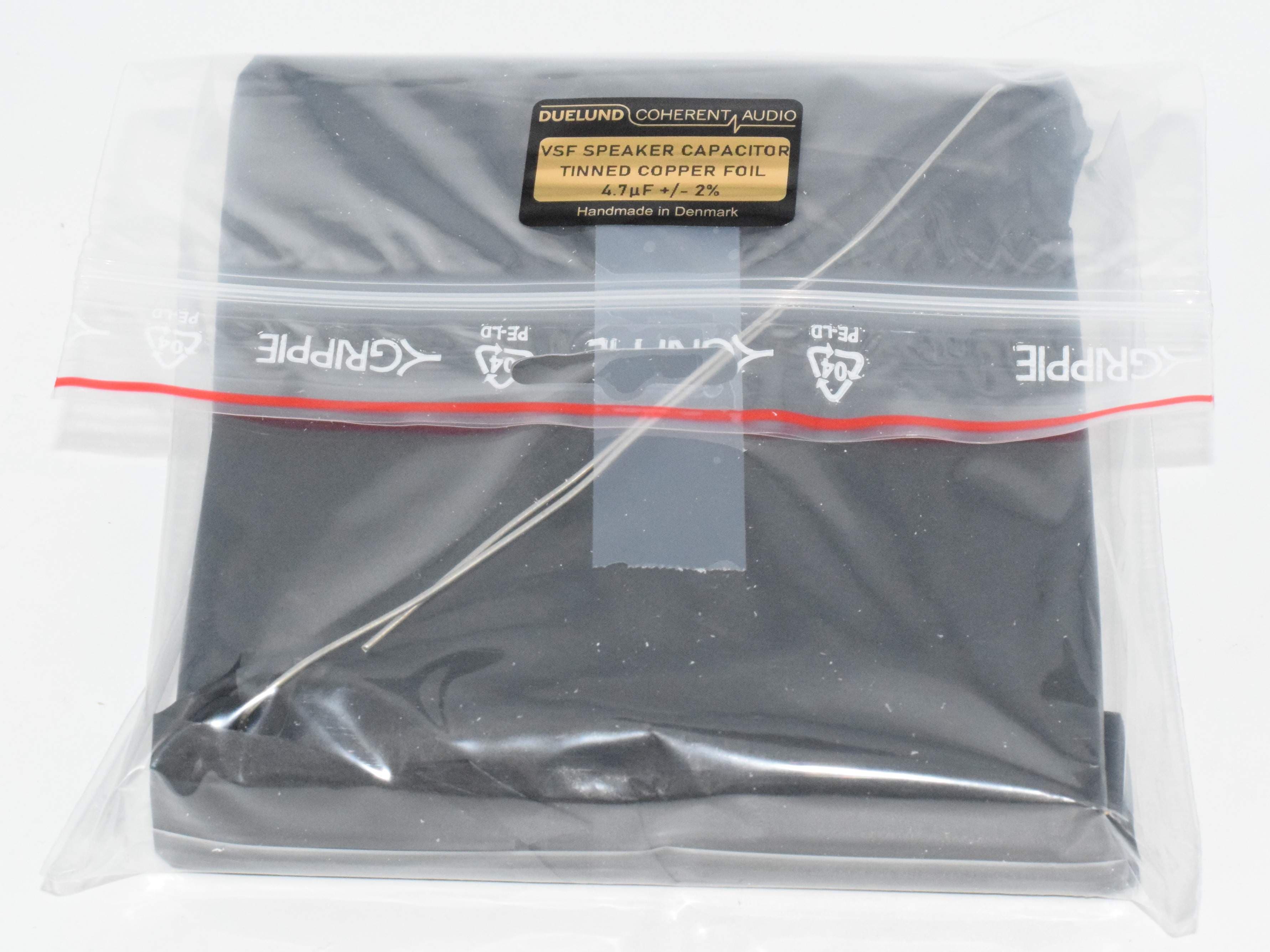 4.7uf Duelund Black Series Tinned Copper Foil (Cu/Sn) VSF Speaker Capacitor